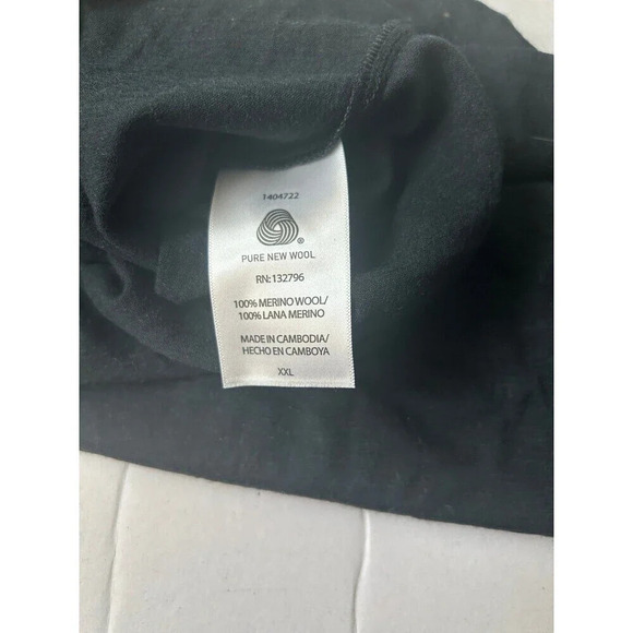 Segments Womens Base Layer Top size XXL Black Merino Wool Long Sleeve Tee - Picture 4 of 6
